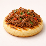 Arepa con Carne Desmechada